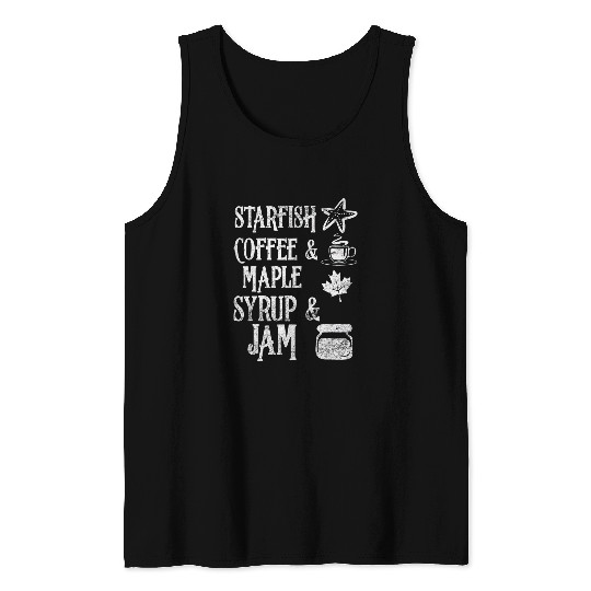 Coffee Fun Starfish Coffee Maple Syrup Jam 4 Tank Tops