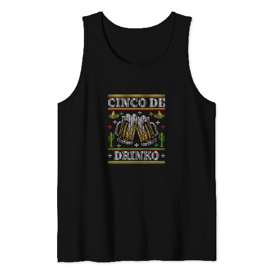 Beer Fun Cinco de Drinko Ugly Cinco De Mayo Beer Tank Tops
