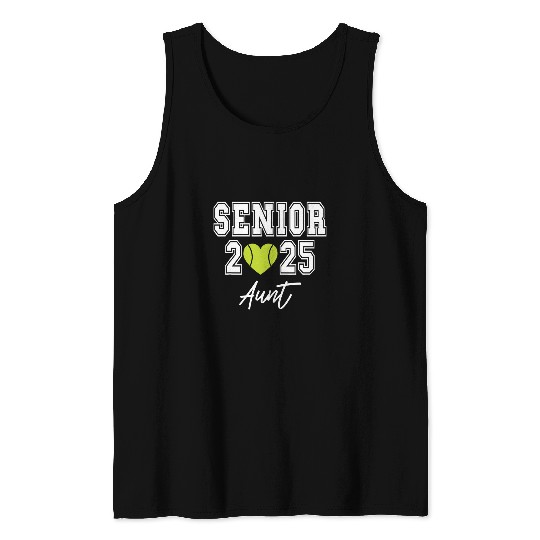 Class of 2025 Tennis Senior Matching Family Aunt Tank Tops