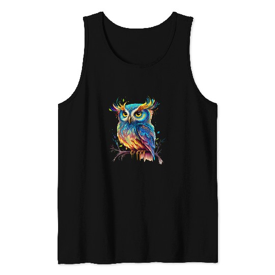 Owl Pet Night Bird Eagle Owl Barn Owl Wisdom Mouse 73 Tank Tops