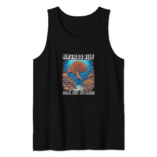 Turtle Pet Coral Reef Australia Ningaloo Reef Souvenir Marine Turtles Tank Tops