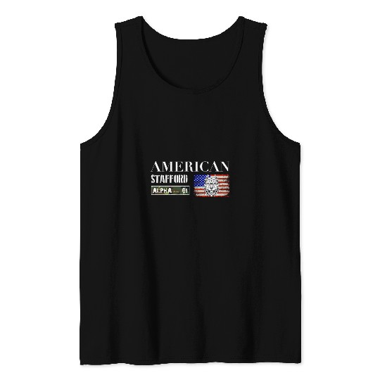 American Stafford Staff Bulldog Battle Dog Tank Tops