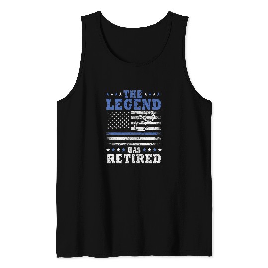 Police Job Humorous Retired Police Officer Law Enforcement Retirement Tank Tops