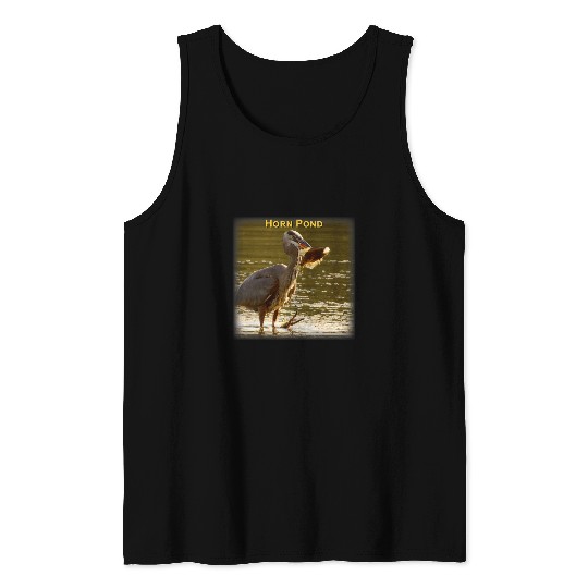 Fishing Great Blue Heron 1 Tank Tops