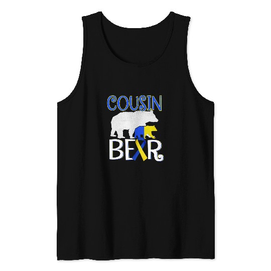 Bear Pet Down Syndromes Awareness Cousin Bear T21 Day Women Tank Tops