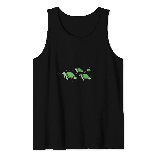 Turtle Pet Coral Sayings Tank Tops