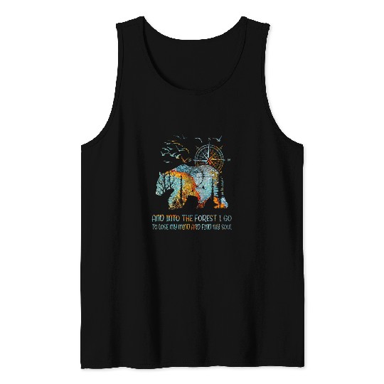 Bear Pet Mama Bear Retro Funny Forest Decor Tank Tops