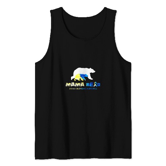 Bear Pet Mama Bear Down Syndromes Awareness Survivors Tank Tops