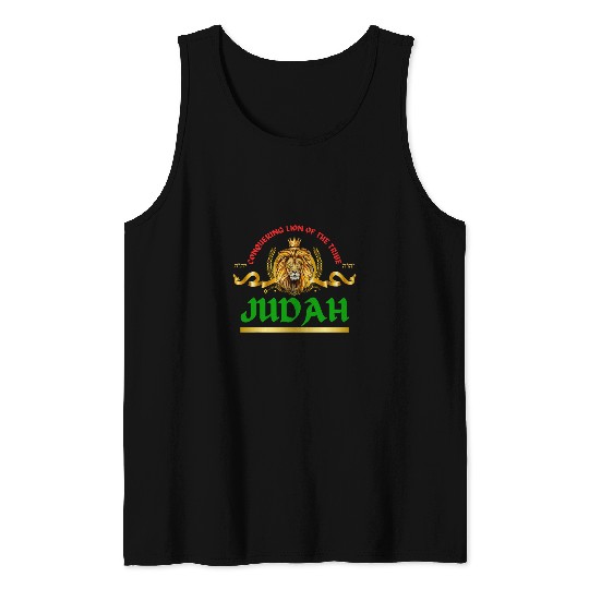 Lion Pet Hebrew Israelite YHWH Lion of Judah Yahweh Rastafarian Art 1 Tank Tops