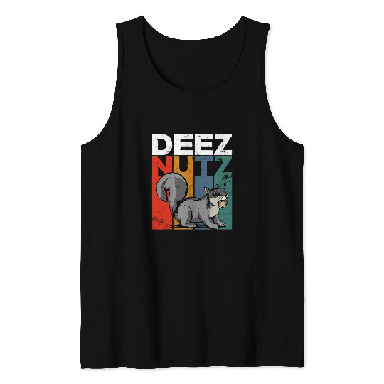 Squirrel Pet Deez Nutz Nutcracker Squirrel Gopher Chipmunk Dees Nuts 2 Tank Tops