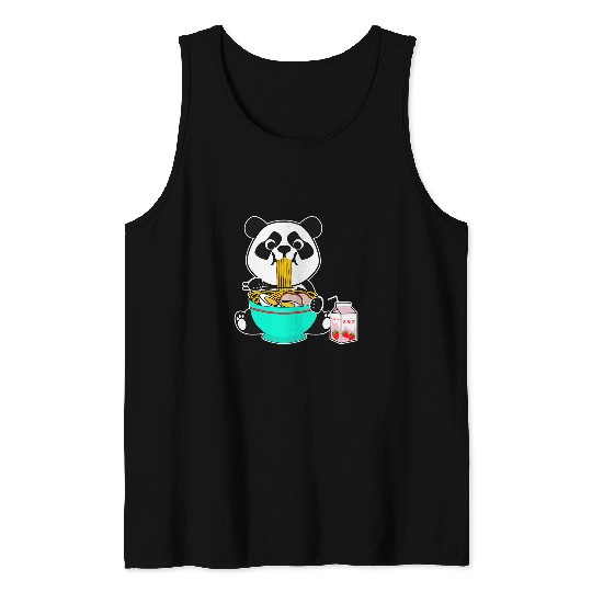 Panda Pet Ramen Strawberry Milk Japanese Kawaii Anime Themed 1 Tank Tops
