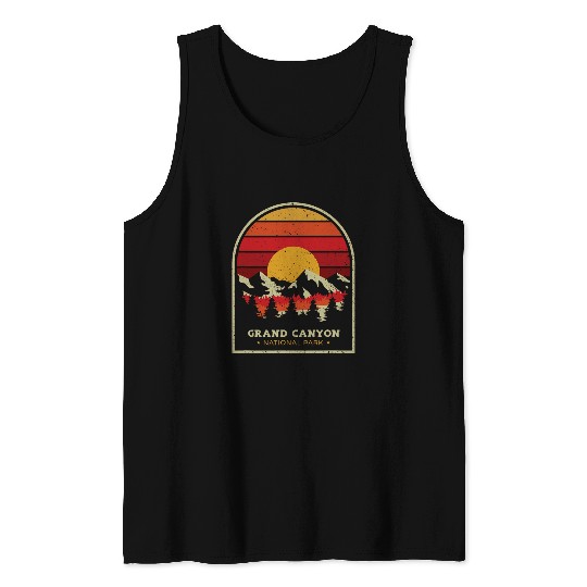 Grand Canyon National Park Retro Sunset vintages 1 Tank Tops