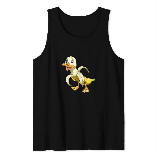 Duck Pet Banana Duck Owners Banana Lovers Funny Banana Duck Lovers Tank Tops