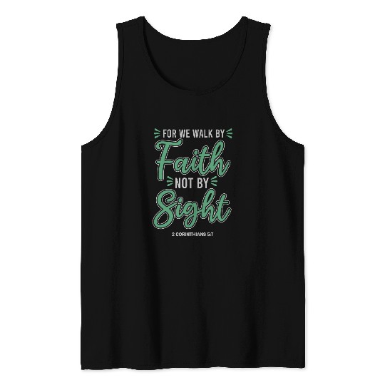 Black Hebrew Israelite Clothing Walk Faith Not by Sight Tank Tops