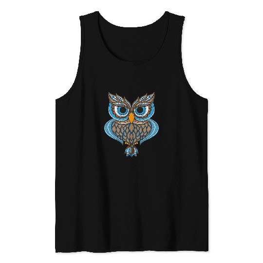 Owl Pet Night Bird Eagle Owl Barn Owl Wisdom Mouse 12 Tank Tops