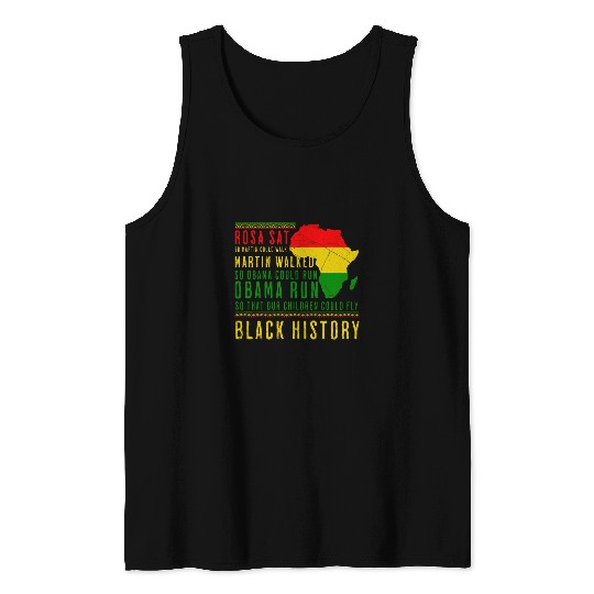 Black History Month Rosa Sat So Martin Could Walk Black Prid Tank Tops