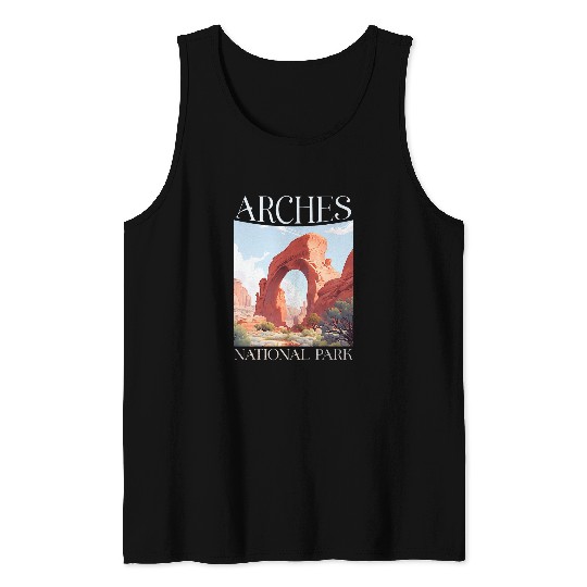 Arches National Park USA Utah Nature Hiking Travel Tank Tops