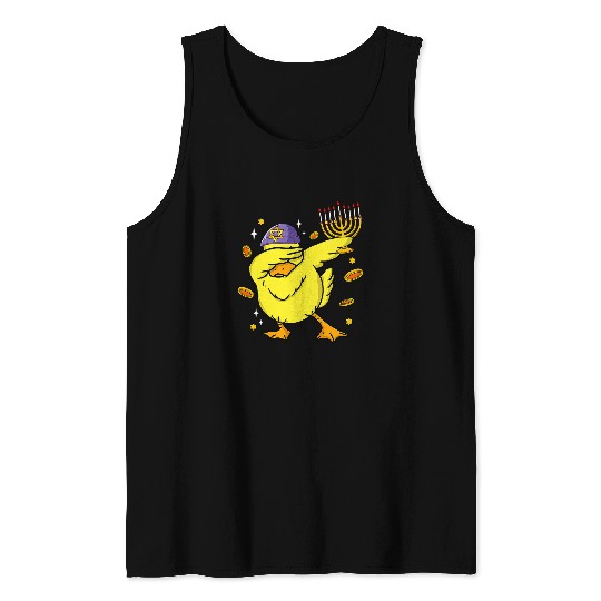 Duck Pet Funny Hanukkah Dabbings Duck Chrismukkah 131 Tank Tops