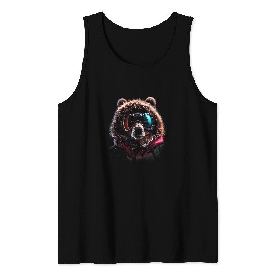 Bear Pet Bear wild animals art animal print animal Grizzly bear Tank Tops