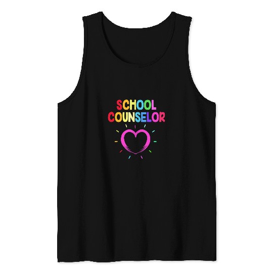 Psychologist Job School Psychologist School Counselor Rainbow Tank Tops