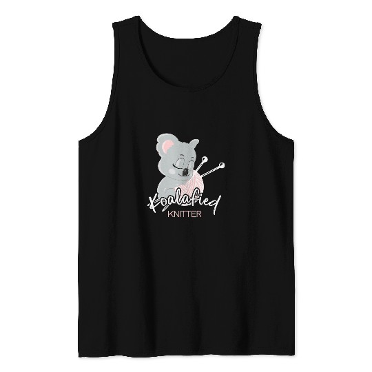 Koala Pet Knitter I Knitting Sewing Crochet Needlework Koala Tank Tops