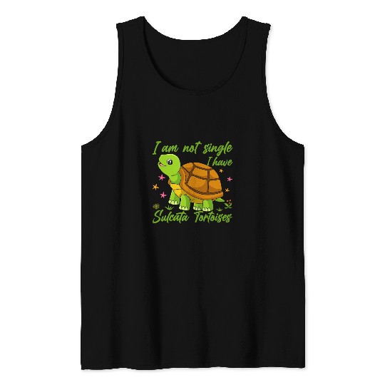 Turtle Pet African Spurred Tortoise Lover Pet Owner Sulcata Tortoise Tank Tops