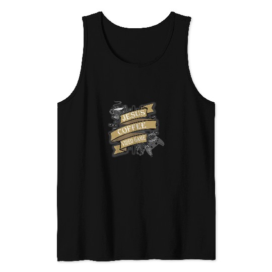 Coffee Fun and Video Games Tank Tops