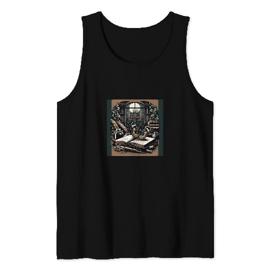Butterfly Art Academia Aesthetic Book Lover Tank Tops