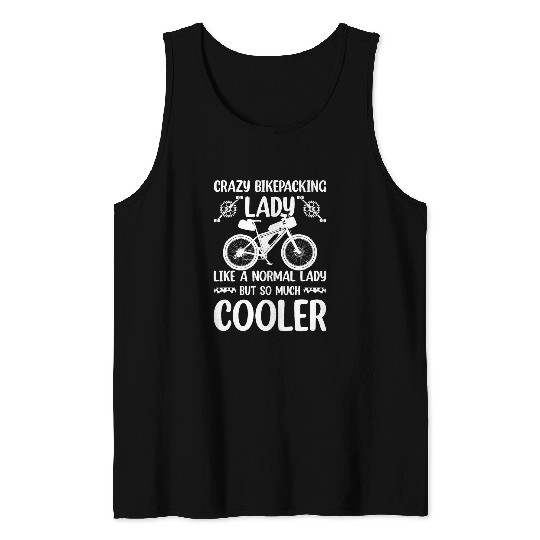 Gravel Bike Bikepacker Lady crazys Bikepacking Lady Tank Tops