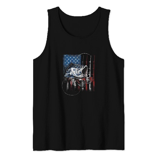 Bass Fishing Graphic Tank Tops