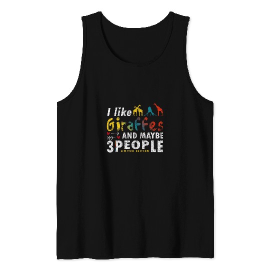 Giraffe Pet Men Women Kids Colorful Giraffe Tank Tops