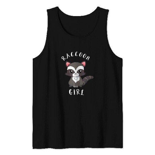 Raccoon Pet Girl Garbage Trash Mammal Animal Trashy Raccoon Tank Tops