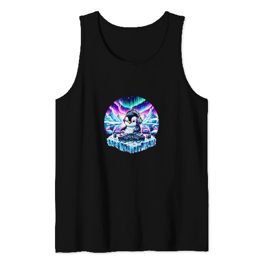 Penguin Pet Dj Headphones Funny Penguin For Men Women Kids Tank Tops