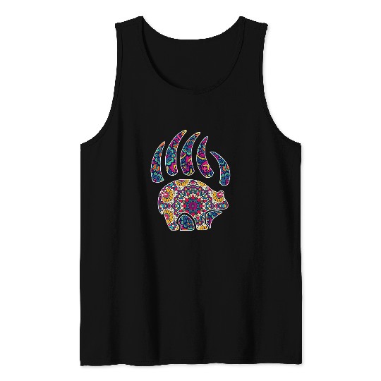 Bear Pet Native American Indian Bear Claw Spiritual Cultural Design Tank Tops
