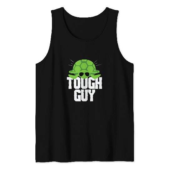 Turtle Pet Cool Tough Guy Turtle Sunglasses Turtles Nature Lovers Tank Tops