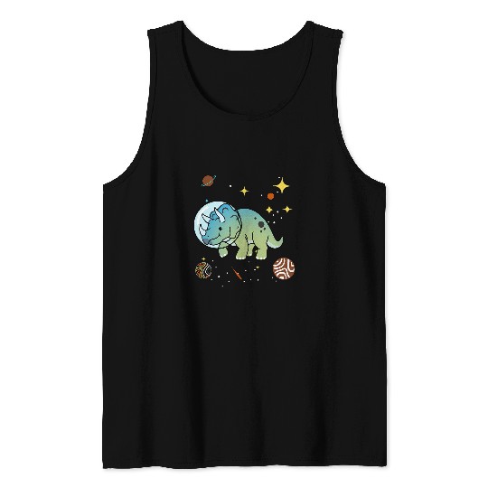 Bear Pet Gay Bear Triceratops In Space Gay Bear Pride Tank Tops