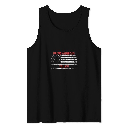 Proud American Patriotic USA Flag Gift Teller Tank Tops