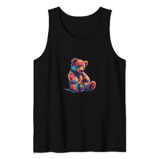 Bear Pet Y2K Teddy Bear Gift vintages Tie Dye Men Graphic Women Tank Tops