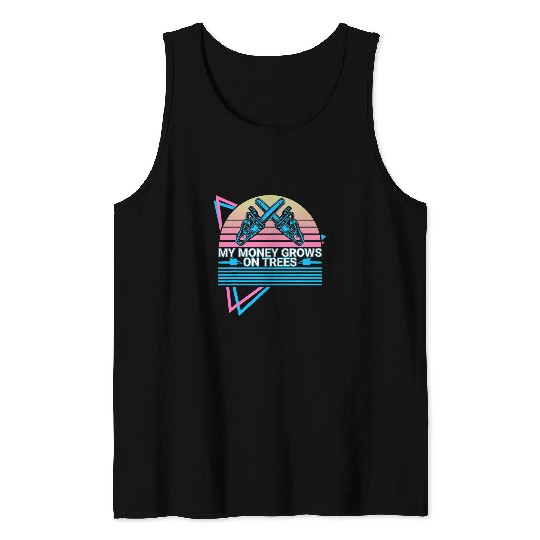 Funny Arborist Tree Cutting Tree Climber Tank Tops