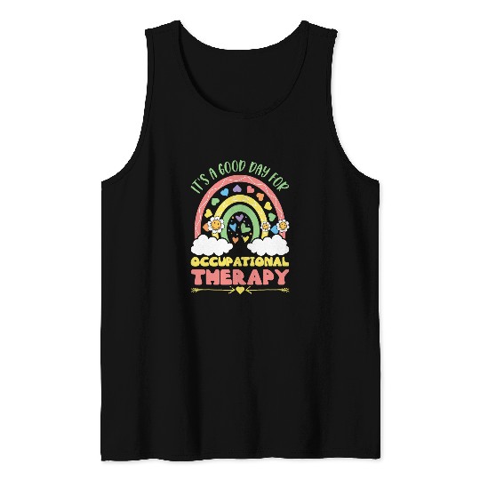 Its A Good Day For Occupational Therapy Boho Rainbow Tank Tops