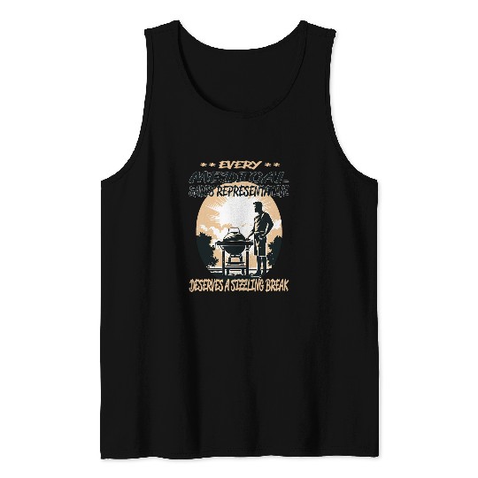 medicals Sales Representative Funny BBQ Chef or Grill Fun Tank Tops