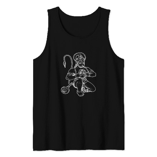 Hanuman tattoo Tank Tops