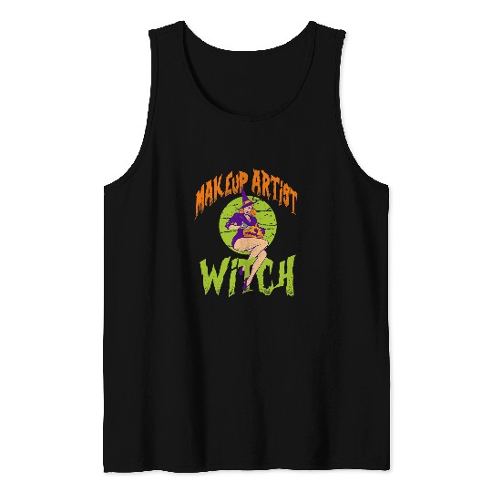 Makeup Artist Witch 2Funny Makeup Artist Halloween Tank Tops
