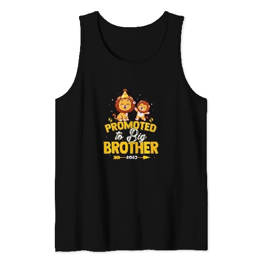 Lion Pet Kids Promoted to Big brother Lion animals Kids Gift Toddlers Tank Tops