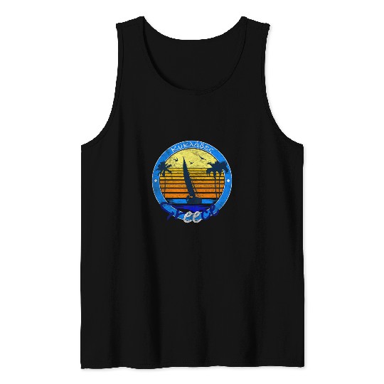 Greece Sailing Cyclades Mediterranean Sea Tank Tops