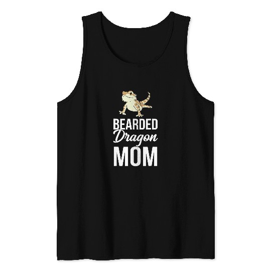 Bearded Dragon Mom Funny Lizard Lovers Tank Tops