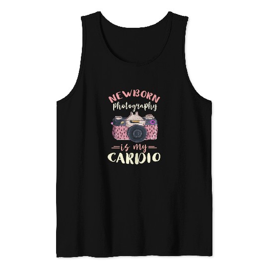 Photographer Job Cardio Newborn Photography Photo Camera Tank Tops