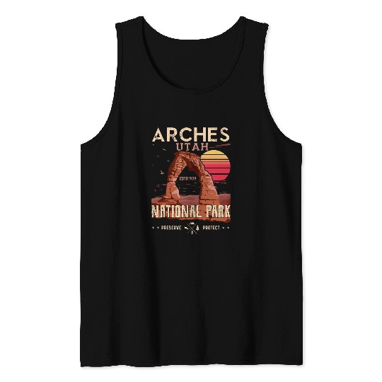 Arches National Park National Parks Utah 1929 Delicate Arch Tank Tops