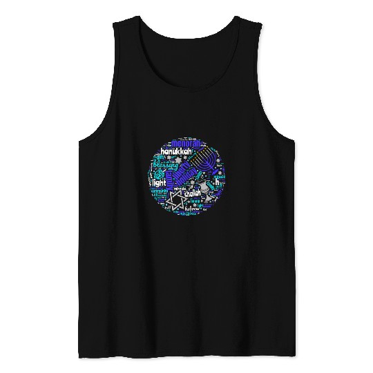 Hanukkah Menorah Jewish Chrismukkah Chanukah Tank Tops