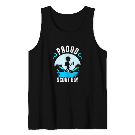Scout Job Proud Scout Boy Hiking Outdoor Scouting Scouts Tank Tops